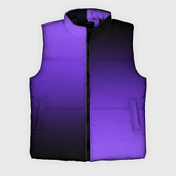 Мужской жилет Чёрно-сиреневый градиент пополам, цвет: 3D-черный