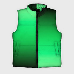 Мужской жилет Чёрно-зелёный градиент пополам, цвет: 3D-черный