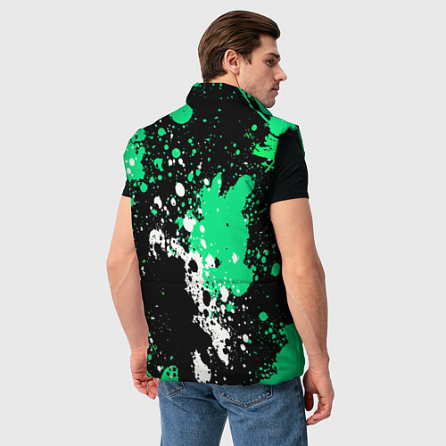 Мужской жилет Geely на фоне брызг граффити / 3D-Черный – фото 4