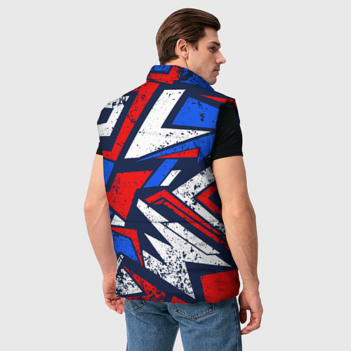 Мужской жилет BMW - m colors / 3D-Черный – фото 4