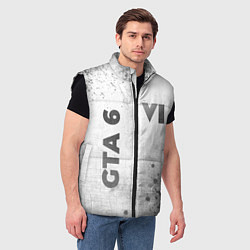 Мужской жилет GTA 6 - white gradient вертикально, цвет: 3D-черный — фото 2