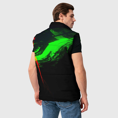 Мужской жилет Color black green red / 3D-Черный – фото 4