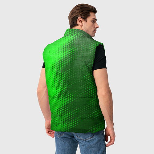 Мужской жилет Akira - green gradient по-вертикали / 3D-Черный – фото 4