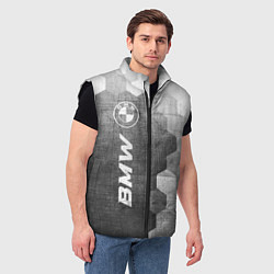 Мужской жилет BMW - grey gradient по-вертикали, цвет: 3D-черный — фото 2