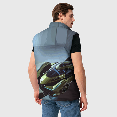 Мужской жилет Lamborghini - motorsport extreme / 3D-Черный – фото 4