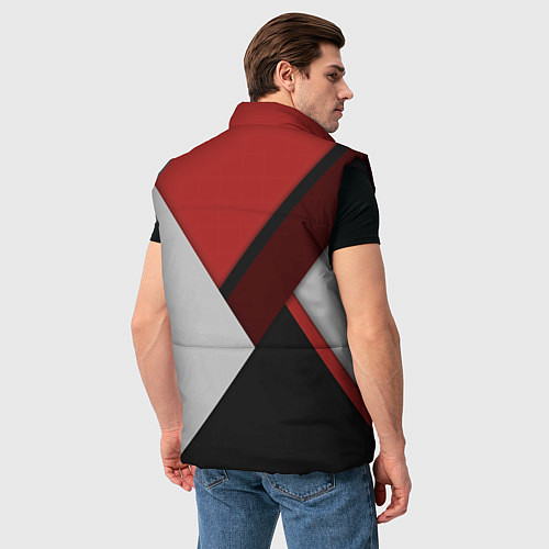Мужской жилет Color black red grey / 3D-Черный – фото 4