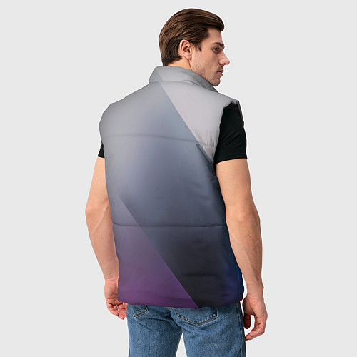 Мужской жилет Color grey with stripes / 3D-Черный – фото 4