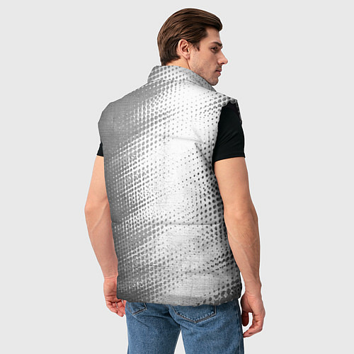 Мужской жилет Spirited Away - white gradient по-вертикали / 3D-Черный – фото 4