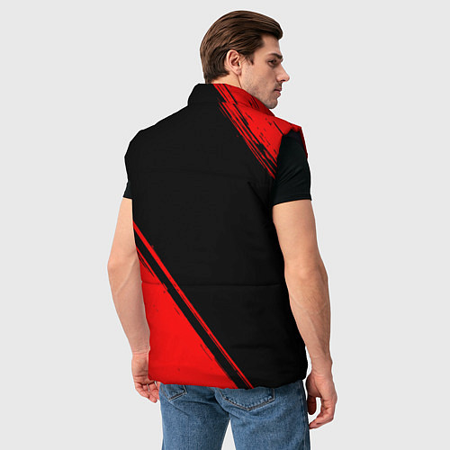 Мужской жилет Doom - red gradient вертикально / 3D-Черный – фото 4