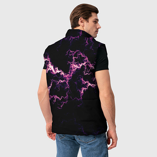 Мужской жилет Lightning pink glow / 3D-Черный – фото 4