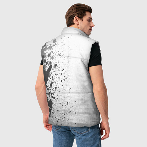 Мужской жилет Deftones - white gradient по-вертикали / 3D-Черный – фото 4