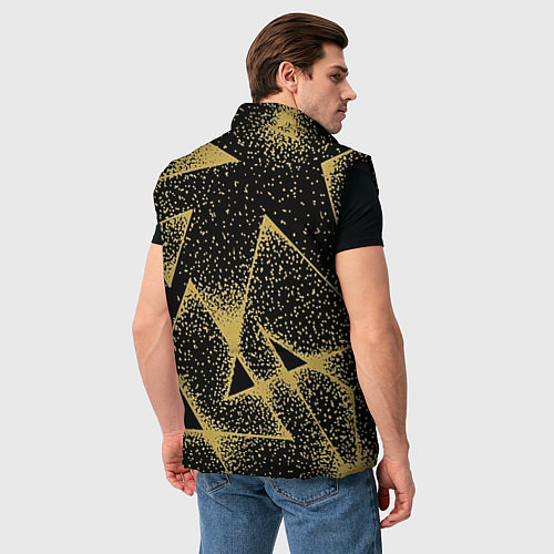 Мужской жилет Triangle yellow with dots / 3D-Черный – фото 4