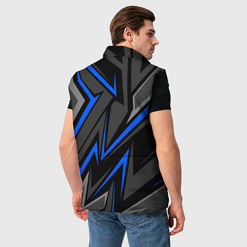 Мужской жилет BMW - blue line / 3D-Черный – фото 4