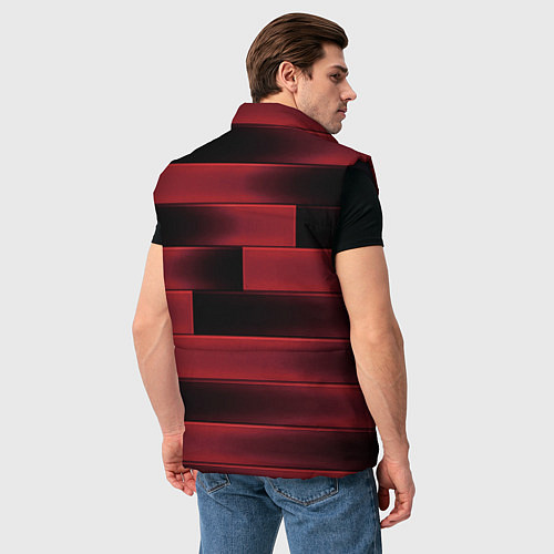 Мужской жилет Color red square / 3D-Черный – фото 4
