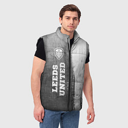 Мужской жилет Leeds United - grey gradient по-вертикали, цвет: 3D-черный — фото 2