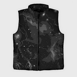 Мужской жилет Угольный серый простой абстрактный, цвет: 3D-черный