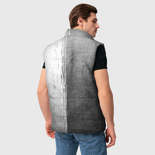 Мужской жилет Garbage - grey gradient по-вертикали / 3D-Черный – фото 4