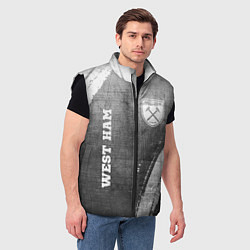 Мужской жилет West Ham - grey gradient вертикально, цвет: 3D-черный — фото 2
