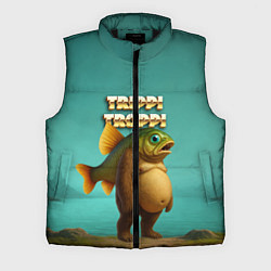 Мужской жилет Trippi Troppi рыба мем, цвет: 3D-черный