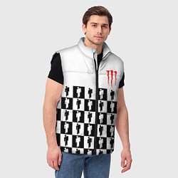 Мужской жилет Monster energy pattern, цвет: 3D-черный — фото 2