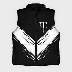 Мужской жилет Monster energy белые полосы, цвет: 3D-черный