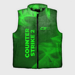 Мужской жилет Counter Strike 2 - green gradient вертикально, цвет: 3D-черный