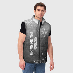 Мужской жилет Bring Me the Horizon - grey gradient вертикально, цвет: 3D-черный — фото 2