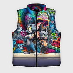 Мужской жилет Том и Джерри - панк не умер
