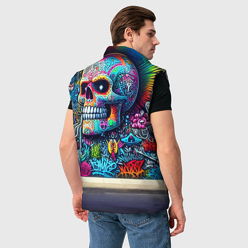 Мужской жилет Том и Джерри - панк не умер / 3D-Черный – фото 4