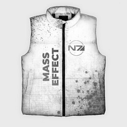 Мужской жилет Mass Effect - white gradient вертикально, цвет: 3D-черный