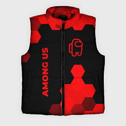 Мужской жилет Among Us - red gradient вертикально, цвет: 3D-черный