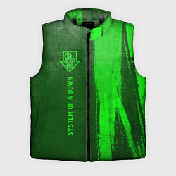 Мужской жилет System of a Down - green gradient по-вертикали, цвет: 3D-черный