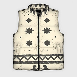 Мужской жилет Африканские примитивные узоры, цвет: 3D-черный