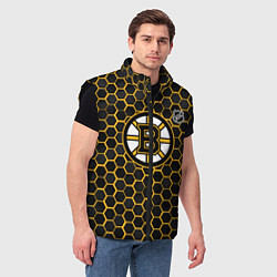 Мужской жилет Бостон Брюинз - черные соты, цвет: 3D-черный — фото 2