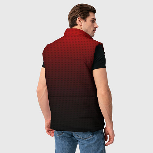 Мужской жилет Из красного в чёрный градиент с точками / 3D-Черный – фото 4