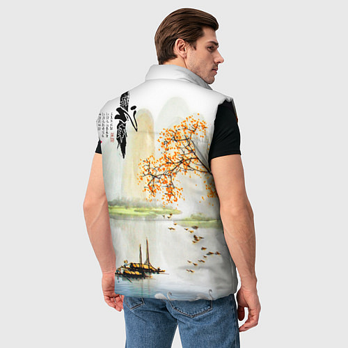 Мужской жилет China Landscape / 3D-Черный – фото 4