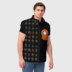 Мужской жилет Южного парка Кенни, цвет: 3D-черный — фото 2