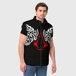 Мужской жилет Силуэт ворона - Aссасинс Крид, цвет: 3D-черный — фото 2