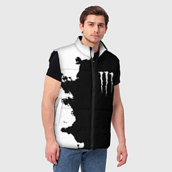Мужской жилет Monster energy краски белые, цвет: 3D-черный — фото 2