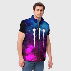 Мужской жилет Monster energy neon space, цвет: 3D-черный — фото 2