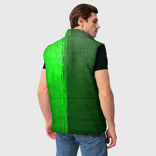 Мужской жилет Black Sabbath - green gradient по-вертикали / 3D-Черный – фото 4