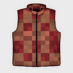 Мужской жилет Бордовые пиксели, цвет: 3D-черный