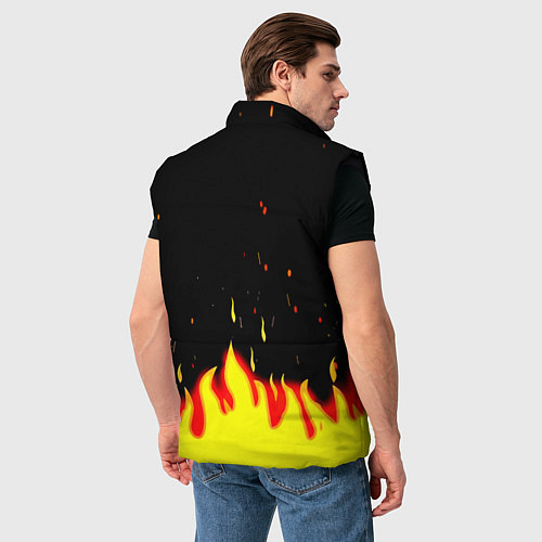 Мужской жилет Monster energy fire steel / 3D-Черный – фото 4