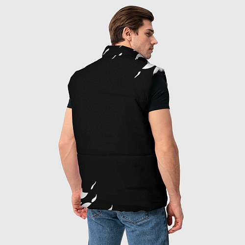 Мужской жилет Monster energy fire white / 3D-Черный – фото 4