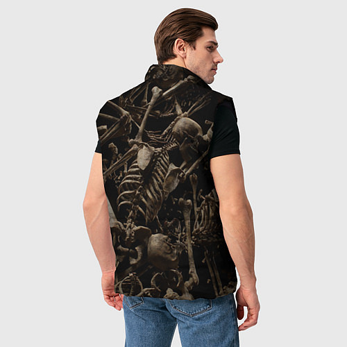 Мужской жилет Человеческие кости / 3D-Черный – фото 4