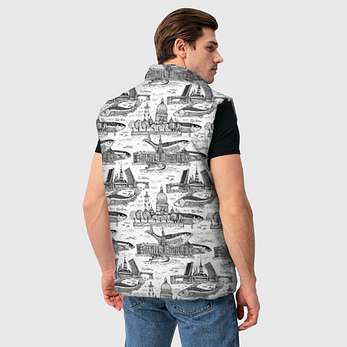 Мужской жилет Питер и корюшка / 3D-Черный – фото 4