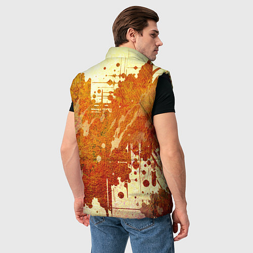 Мужской жилет Абстракция - sunspot / 3D-Черный – фото 4