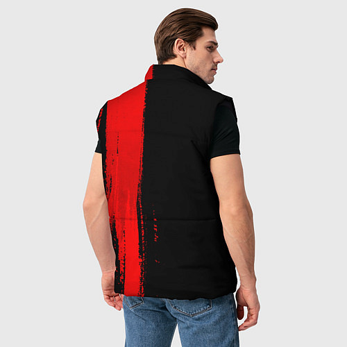 Мужской жилет Black Sabbath - red gradient по-вертикали / 3D-Черный – фото 4