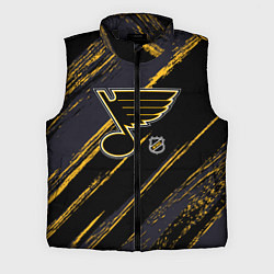 Мужской жилет Сент Луис Блюз - агрессивная текстура, цвет: 3D-черный