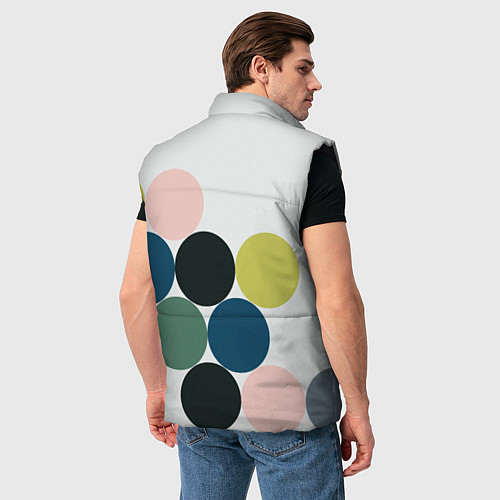Мужской жилет Кластер чил - абстракция / 3D-Черный – фото 4